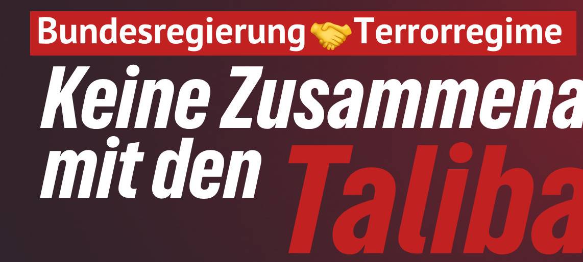 Grüne Bonn: Zusammenarbeit mit den Taliban stoppen