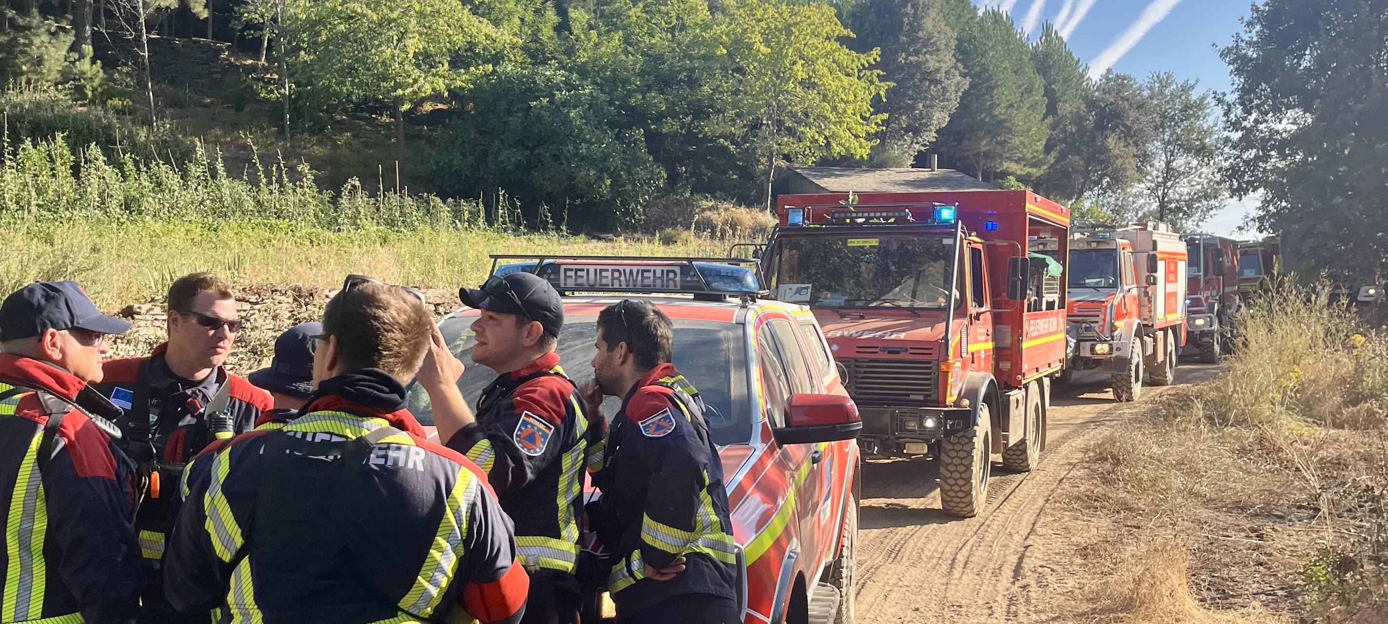 Feuerwehr aus Bonn im Waldbrandeinsatz in Spanien angekommen