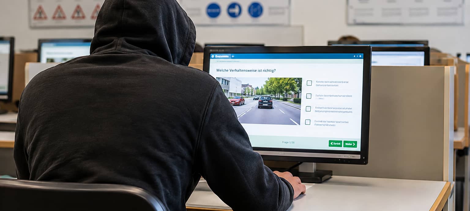 Mit Kamera und W-LAN Router zur Führerscheinprüfung